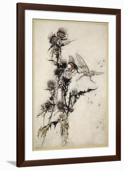 Kill Me a Red-Hipped Humble-Bee on the Top of a Thistle-Arthur Rackham-Framed Giclee Print