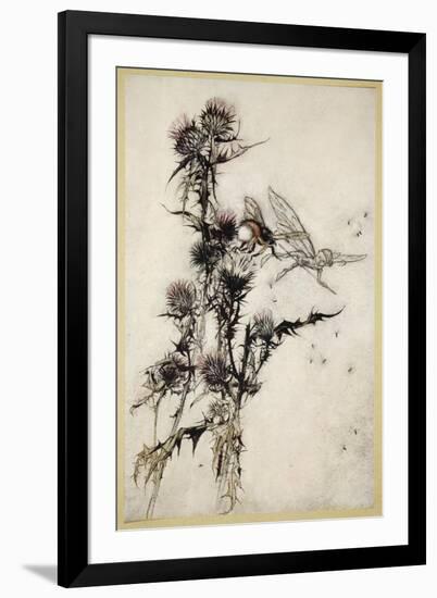 Kill Me a Red-Hipped Humble-Bee on the Top of a Thistle-Arthur Rackham-Framed Giclee Print