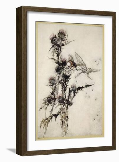 Kill Me a Red-Hipped Humble-Bee on the Top of a Thistle-Arthur Rackham-Framed Premium Giclee Print