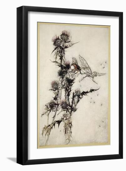 Kill Me a Red-Hipped Humble-Bee on the Top of a Thistle-Arthur Rackham-Framed Premium Giclee Print