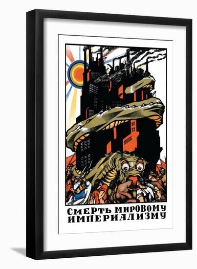 Kill The Imperialistic Monster-null-Framed Art Print