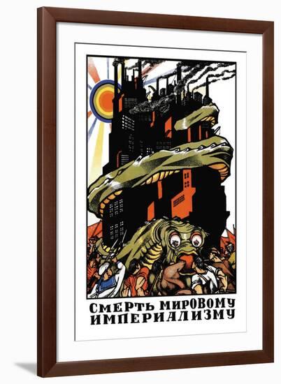 Kill The Imperialistic Monster-null-Framed Art Print