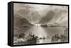 Killary Harbour, County Mayo, Ireland, from 'scenery and Antiquities of Ireland' by George…-William Henry Bartlett-Framed Stretched Canvas