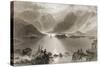 Killary Harbour, County Mayo, Ireland, from 'scenery and Antiquities of Ireland' by George…-William Henry Bartlett-Stretched Canvas