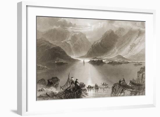 Killary Harbour, County Mayo, Ireland, from 'scenery and Antiquities of Ireland' by George…-William Henry Bartlett-Framed Giclee Print