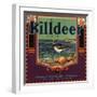 Killdeer Brand - Glendora, California - Citrus Crate Label-Lantern Press-Framed Art Print