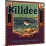 Killdeer Brand - Glendora, California - Citrus Crate Label-Lantern Press-Mounted Art Print