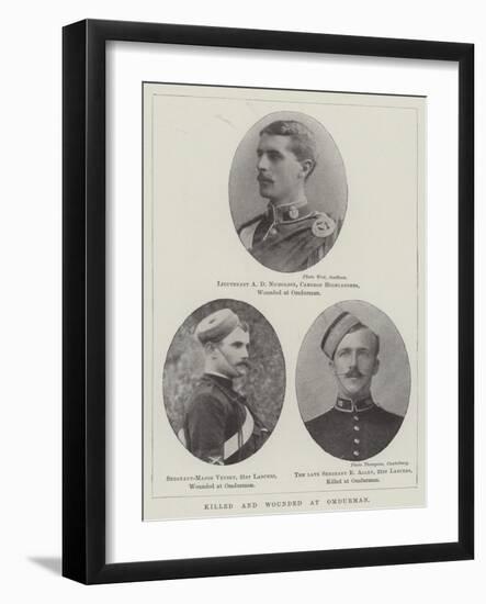 Killed and Wounded at Omdurman-null-Framed Giclee Print