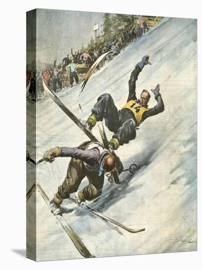 Killer Ski Jump 1934-Vittorio Pisani-Stretched Canvas