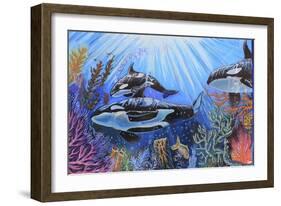 Killer Whales-Martin Nasim-Framed Giclee Print