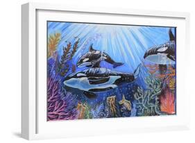 Killer Whales-Martin Nasim-Framed Giclee Print