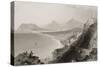 Killiney Bay, County Dublin, Ireland, from 'scenery and Antiquities of Ireland' by George Virtue,…-William Henry Bartlett-Stretched Canvas