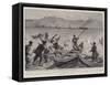 Killing Armenian Porters Who Had Thrown Themselves into the Sea at Stamboul-Charles Joseph Staniland-Framed Stretched Canvas