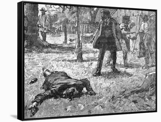 Killing of Australian Bushranger, Morgan-null-Framed Stretched Canvas