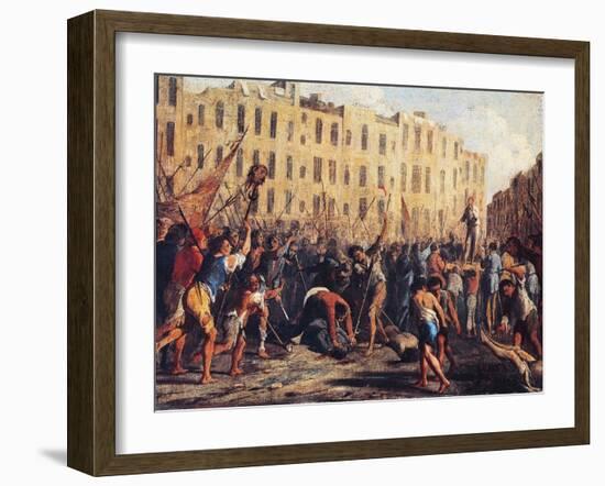 Killing of Father Giuseppe Carafa, July 10, 1647-Domenico Gargiulo-Framed Giclee Print