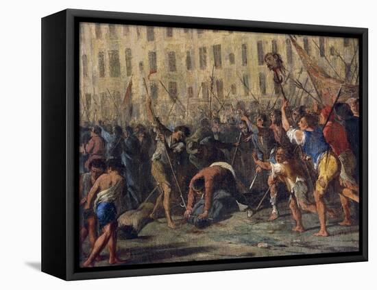 Killing of Father Giuseppe Carafa, July 10, 1647-Domenico Gargiulo-Framed Stretched Canvas