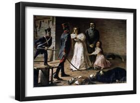 Killing of Some Participants from Revolutionary Movement by Spanish Troops from Lima-null-Framed Giclee Print