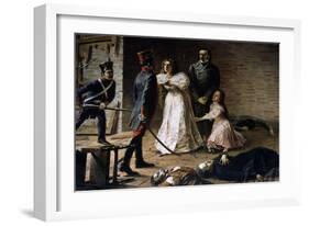 Killing of Some Participants from Revolutionary Movement by Spanish Troops from Lima-null-Framed Giclee Print