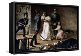Killing of Some Participants from Revolutionary Movement by Spanish Troops from Lima-null-Framed Stretched Canvas
