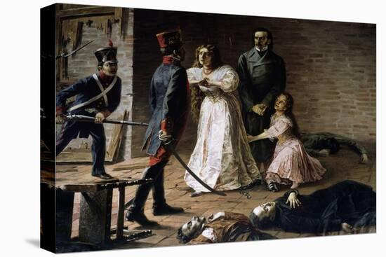 Killing of Some Participants from Revolutionary Movement by Spanish Troops from Lima-null-Stretched Canvas