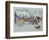 Killing the Pig," Illustration for "My Little Farm," Published in Sweden, 1904-Carl Larsson-Framed Giclee Print