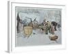 Killing the Pig," Illustration for "My Little Farm," Published in Sweden, 1904-Carl Larsson-Framed Giclee Print