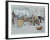 Killing the Pig," Illustration for "My Little Farm," Published in Sweden, 1904-Carl Larsson-Framed Giclee Print