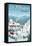 Killington, Vermont - Retro Ski Resort-Lantern Press-Framed Stretched Canvas
