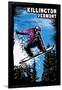 Killington, Vermont - Snowboarder - Scratchboard-Lantern Press-Framed Art Print