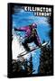 Killington, Vermont - Snowboarder - Scratchboard-Lantern Press-Framed Stretched Canvas