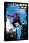 Killington, Vermont - Snowboarder - Scratchboard-Lantern Press-Stretched Canvas