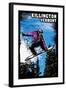 Killington, Vermont - Snowboarder - Scratchboard-Lantern Press-Framed Art Print