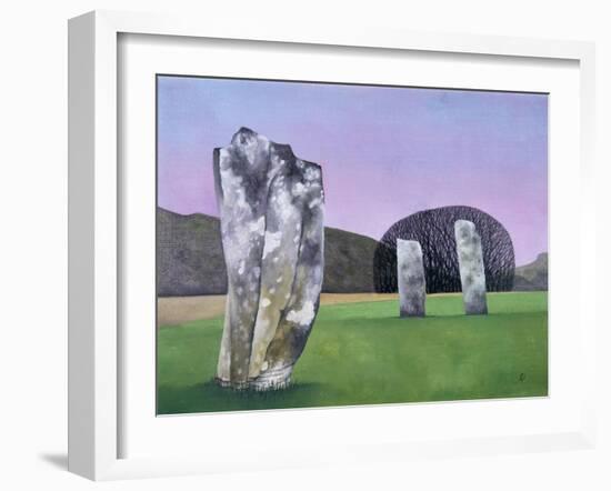 Kilmartin Stones 1, 2018-Ann Brain-Framed Giclee Print