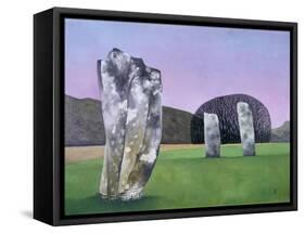 Kilmartin Stones 1, 2018-Ann Brain-Framed Stretched Canvas