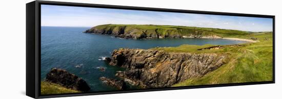 Kilmurrin Cove in the Copper Coast Geopark, Near Boatstrand, County Waterford, Ireland-null-Framed Stretched Canvas