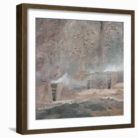 Kilns for Lime Production, Alborz Mountain Range, Northern Iran-null-Framed Giclee Print