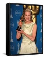 Kim Basinger Holding Her Oscar in Press Room at Academy Awards-Mirek Towski-Framed Stretched Canvas