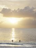 Two Swimmers in Ocean at Sunset, Grace Bay, Providenciales, Turks and Caicos, West Indies-Kim Walker-Photographic Print