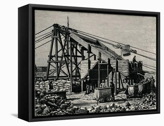 Kimbereley Diamond Mine: Apparatus for Raising the Diamantiferous Earth, 1896-null-Framed Stretched Canvas