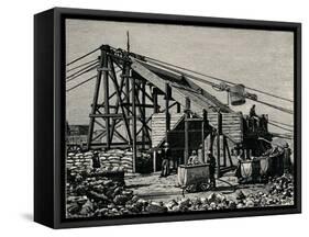 Kimbereley Diamond Mine: Apparatus for Raising the Diamantiferous Earth, 1896-null-Framed Stretched Canvas