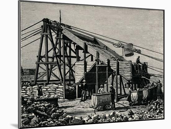 Kimbereley Diamond Mine: Apparatus for Raising the Diamantiferous Earth, 1896-null-Mounted Giclee Print