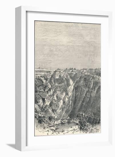 Kimberley: Appearance of the Diamond Mine in 1880, 1896-null-Framed Giclee Print