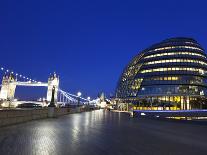 City Hall Building, Home of the Greater London Authority, Tower Bridge over the River Thames, Borou-Kimberley Coole-Photographic Print