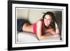 Kimberley Jane Walsh Poses at a Girls Aloud Photo Shoot in K West Hotel, London, February 2005-null-Framed Photographic Print