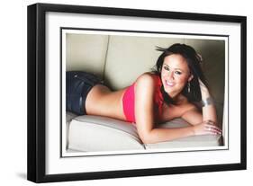 Kimberley Jane Walsh Poses at a Girls Aloud Photo Shoot in K West Hotel, London, February 2005-null-Framed Photographic Print