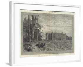 Kimbolton Castle, the Seat of the Duke of Manchester-Charles Auguste Loye-Framed Giclee Print