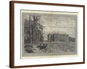 Kimbolton Castle, the Seat of the Duke of Manchester-Charles Auguste Loye-Framed Giclee Print