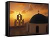 Kimis Theotokov Church, Santorini, Cyclades Islands, Greece-Walter Bibikow-Framed Stretched Canvas