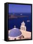 Kimisis Theotokov Church, Santorini, Greece-Walter Bibikow-Framed Stretched Canvas