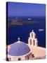 Kimisis Theotokov Church, Santorini, Greece-Walter Bibikow-Stretched Canvas